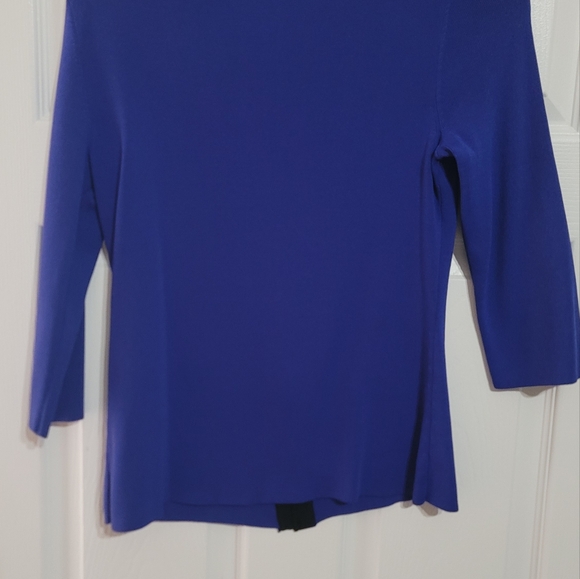 Blue/Black Elbow Length Vintage Top Y2K - Picture 7 of 8